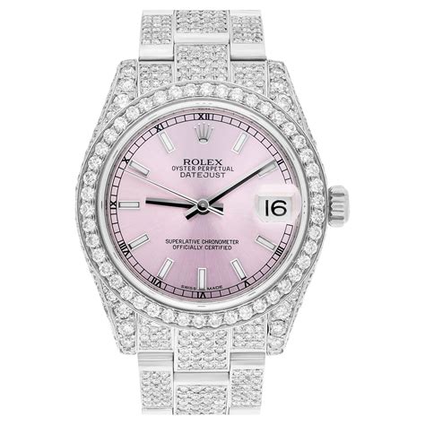 iced out pink rolex|iced out rolex for sale.